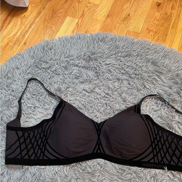 HONEYLOVE Black Silhouette Seamless Underwire Bra, Velvet Support Size 1X - Picture 2 of 4